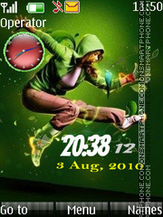 Dance clock tema screenshot