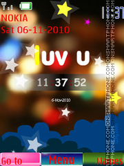 Love U Clock es el tema de pantalla