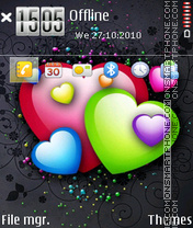 Скриншот темы Colour Hearts 01