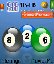 Pool Balls tema screenshot