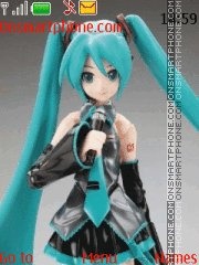 Скриншот темы Miku Hatsune