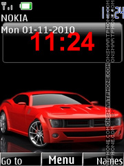 Chevrolet Camaro and Clock tema screenshot