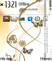 Gold butterfly 01 tema screenshot