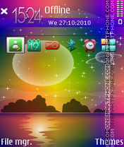 Space sunset 3rd theme screenshot