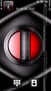 Capture d'écran Red Black Carbon thème