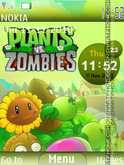 Скриншот темы Plants vs Zombies