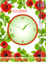 Скриншот темы Flower clock