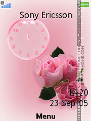 Capture d'écran Pink Roses thème