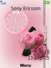 Pink Roses tema screenshot