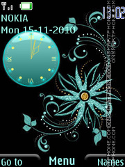 Abstraction Clock tema screenshot