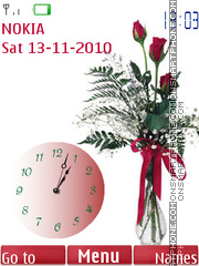 Bouquet and Clock Theme-Screenshot