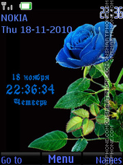 Скриншот темы Dark blue rose