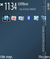 Скриншот темы Dots blue for nokia e52