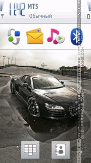 Black Audi R8 01 tema screenshot