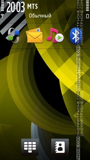 Nokia-Orbits yellow tema screenshot