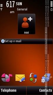 Red Abstract tema screenshot