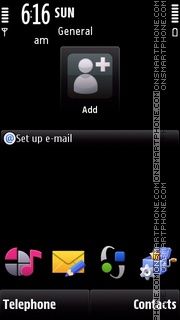 Dark Black Abstract tema screenshot