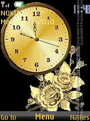 Скриншот темы Clock and Rose