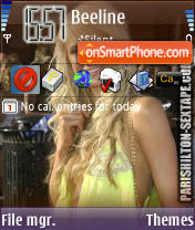 Paris Hilton V6 theme screenshot