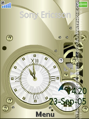 Industrial Clock tema screenshot