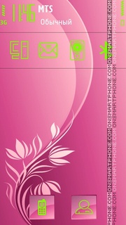 Pink And Green Nokia tema screenshot