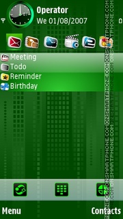 Green N97 theme screenshot