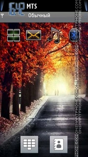 Скриншот темы Autumn Road 02