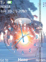 Winter Clock es el tema de pantalla