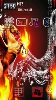 Fire And Water tema screenshot