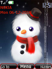 Скриншот темы Animated snowman