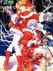 Anime christmas es el tema de pantalla