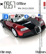 Скриншот темы Bugatti Car