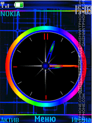 Analog clock animation tema screenshot