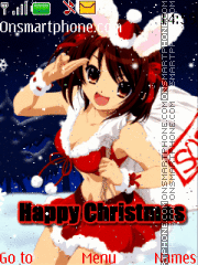 Suzumiya haruhi happy christmas theme screenshot