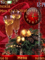 New Years Clock tema screenshot