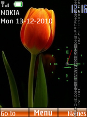 Nice orange tulips tema screenshot
