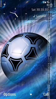 Скриншот темы Soccer Ball Blue