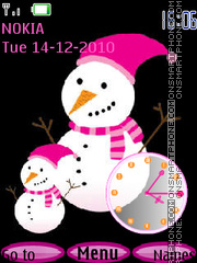 Happy Snowman tema screenshot