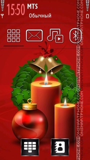 Скриншот темы Christmas Candles 01