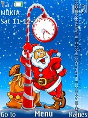 Santa clock es el tema de pantalla