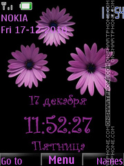 Violet camomiles tema screenshot