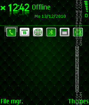 Capture d'écran Sillky green thème