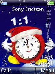 Christmas Clock tema screenshot