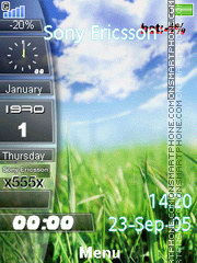 Nature Clock 05 tema screenshot