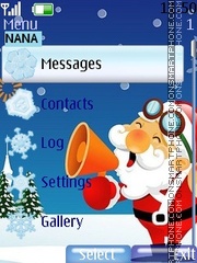 Santa Clock tema screenshot