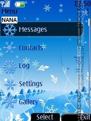 Snowflake Clock tema screenshot