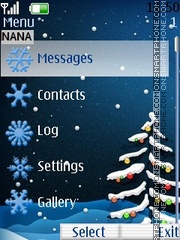 Winter Clock tema screenshot