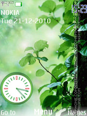 Green Clock tema screenshot