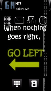 Go Left tema screenshot