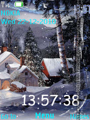 Animated Snow Clock tema screenshot